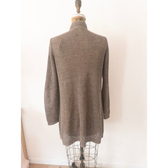 Eileen Fisher Women's Organic Linen Open Front Knit Cardigan Sweater Size Small - Picture 3 of 7